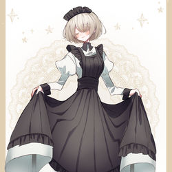 This is a pixiv picture whose title is 反転メイド.