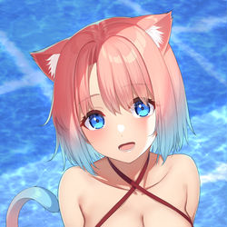 This is a pixiv picture whose title is プールサイドなみるくちゃん.