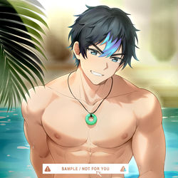 This is a pixiv picture whose title is OC commission.