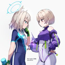 This is a pixiv picture whose title is Shiroko & Shiro・シロコとシロ.