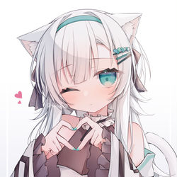 This is a pixiv picture whose title is 「ハートっ」.