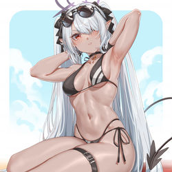 This is a pixiv picture whose title is 銀鏡イオリ- 水着.