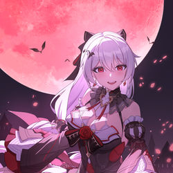 This is a pixiv picture whose title is 大月下.