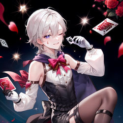 This is a pixiv picture whose title is 玫瑰之邀. Rose's Invitation♠🌹.