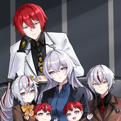 This is a pixiv picture whose title is Captain (0) & Bronya.