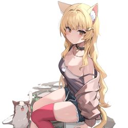 This is a pixiv picture whose title is 金猫ちゃん.