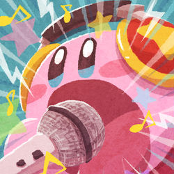 This is a pixiv picture whose title is マイクカービィ.