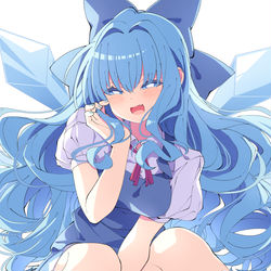 This is a pixiv picture whose title is 大人チルノ.