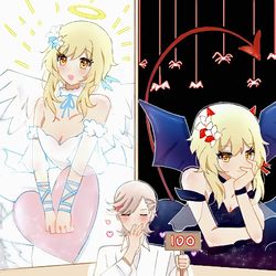This is a pixiv picture whose title is リネ蛍/lynlumi - Angel or Devil?.