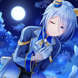 This is a pixiv picture whose title is 月夜のケイエスミラクル.