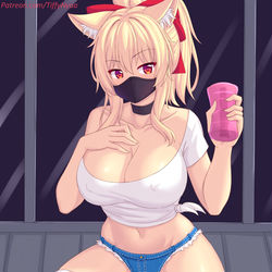 This is a pixiv picture whose title is Lewd Masked Tiffy~~.