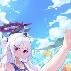 This is a pixiv picture whose title is 泳装日奈.