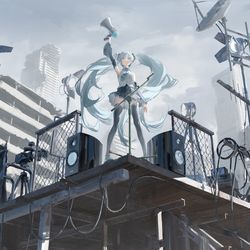 This is a pixiv picture whose title is 終末コンサート.