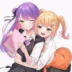 This is a pixiv picture whose title is なかよし.