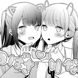 This is a pixiv picture whose title is 創作百合落書きまとめ.