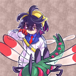This is a pixiv picture whose title is スグリとメガヤンマ.