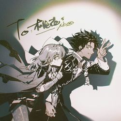 This is a pixiv picture whose title is クロレス.