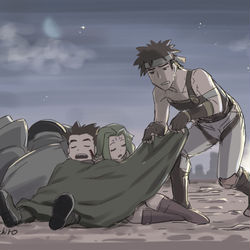 This is a pixiv picture whose title is 隠しきれない兄貴性分.