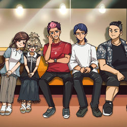 This is a pixiv picture whose title is ジェターク寮集合写真.