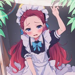 This is a pixiv picture whose title is めいどゆず.