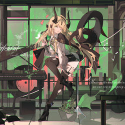 This is a pixiv picture whose title is 苇草与音乐.