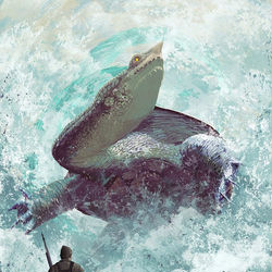 This is a pixiv picture whose title is 白亀.