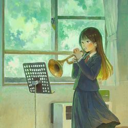 This is a pixiv picture whose title is 吹奏楽部.