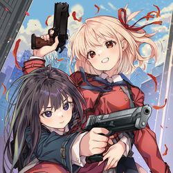 This is a pixiv picture whose title is リコリコ.