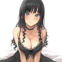 This is a pixiv picture whose title is ん～？みたいな感じで見つめてくる森島先輩.