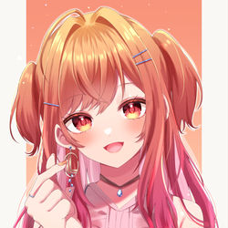 This is a pixiv picture whose title is 指ハート.