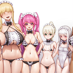 This is a pixiv picture whose title is 战舰少女R 九周年.