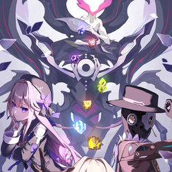 This is a pixiv picture whose title is 模擬宇宙：宇宙の蝗害.