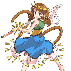 This is a pixiv picture whose title is バトルっぽい孫美天立ち絵 表情差分.