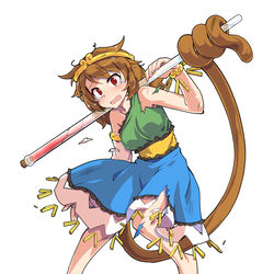 This is a pixiv picture whose title is やられ孫美天立ち絵 表情差分.