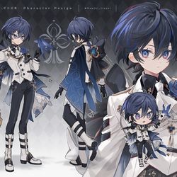 This is a pixiv picture whose title is Character Design［ Club ♣︎ 🃑🂠 ］.