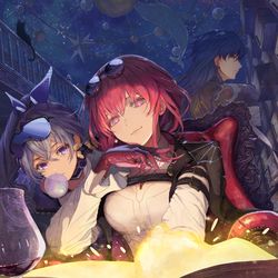 This is a pixiv picture whose title is 脚本のまにまに.