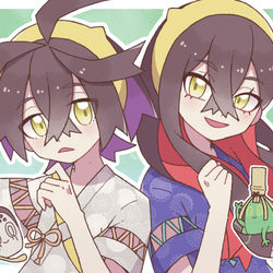 This is a pixiv picture whose title is キタカミ.
