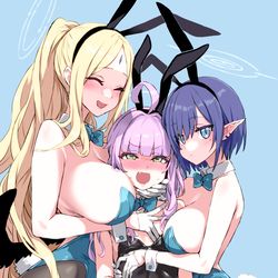 This is a pixiv picture whose title is 連邦バニー生徒会.