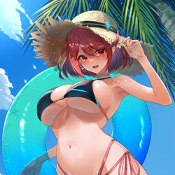 This is a pixiv picture whose title is 水着ホムラ.