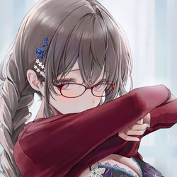 This is a pixiv picture whose title is 地味だけど下着派手な子.