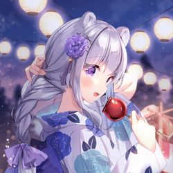 This is a pixiv picture whose title is 浴衣の彼女.