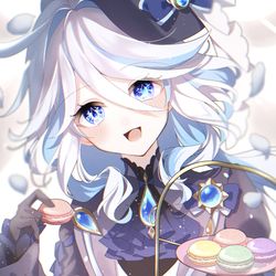 This is a pixiv picture whose title is フリーナとお茶会.