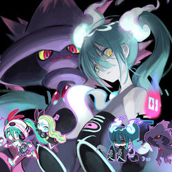 This is a pixiv picture whose title is ゴーストミク.