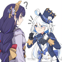 This is a pixiv picture whose title is fight w furina.