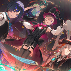 This is a pixiv picture whose title is 原神3周年.
