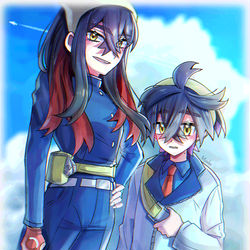 This is a pixiv picture whose title is キタカミ姉弟.