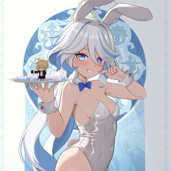 This is a pixiv picture whose title is フリーナ×旅人.