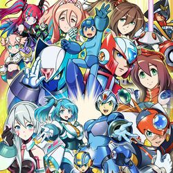 This is a pixiv picture whose title is ロックマンXDiVE感謝イラスト.