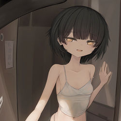 This is a pixiv picture whose title is 宅配.