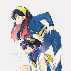 This is a pixiv picture whose title is キタカミ姉弟.
